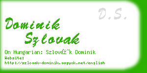 dominik szlovak business card